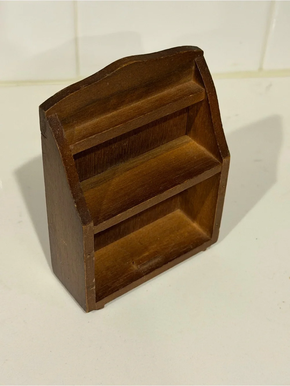 Miniature Wooden Shelf Display for Dollhouses or Crafting